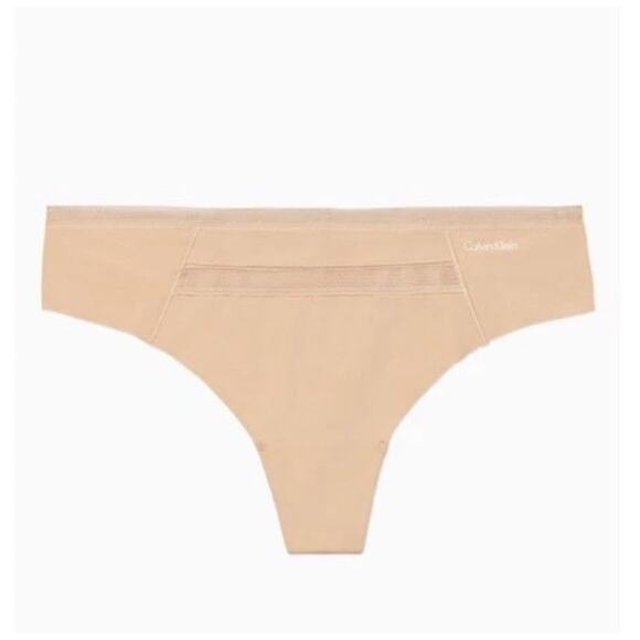 Calvin Klein Women's Invisibles Mesh-Trim Thong Underwear QD3692 L - Picture 1 of 5